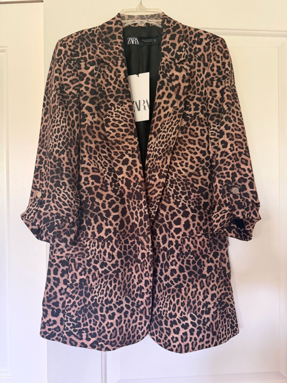 New NWT Zara Leopard Print Blazer size XS